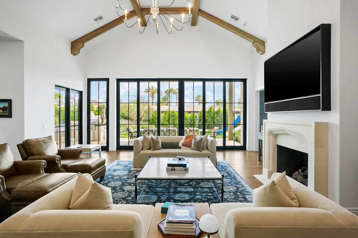 Arizona luxury living room with indoor-outdoor flow