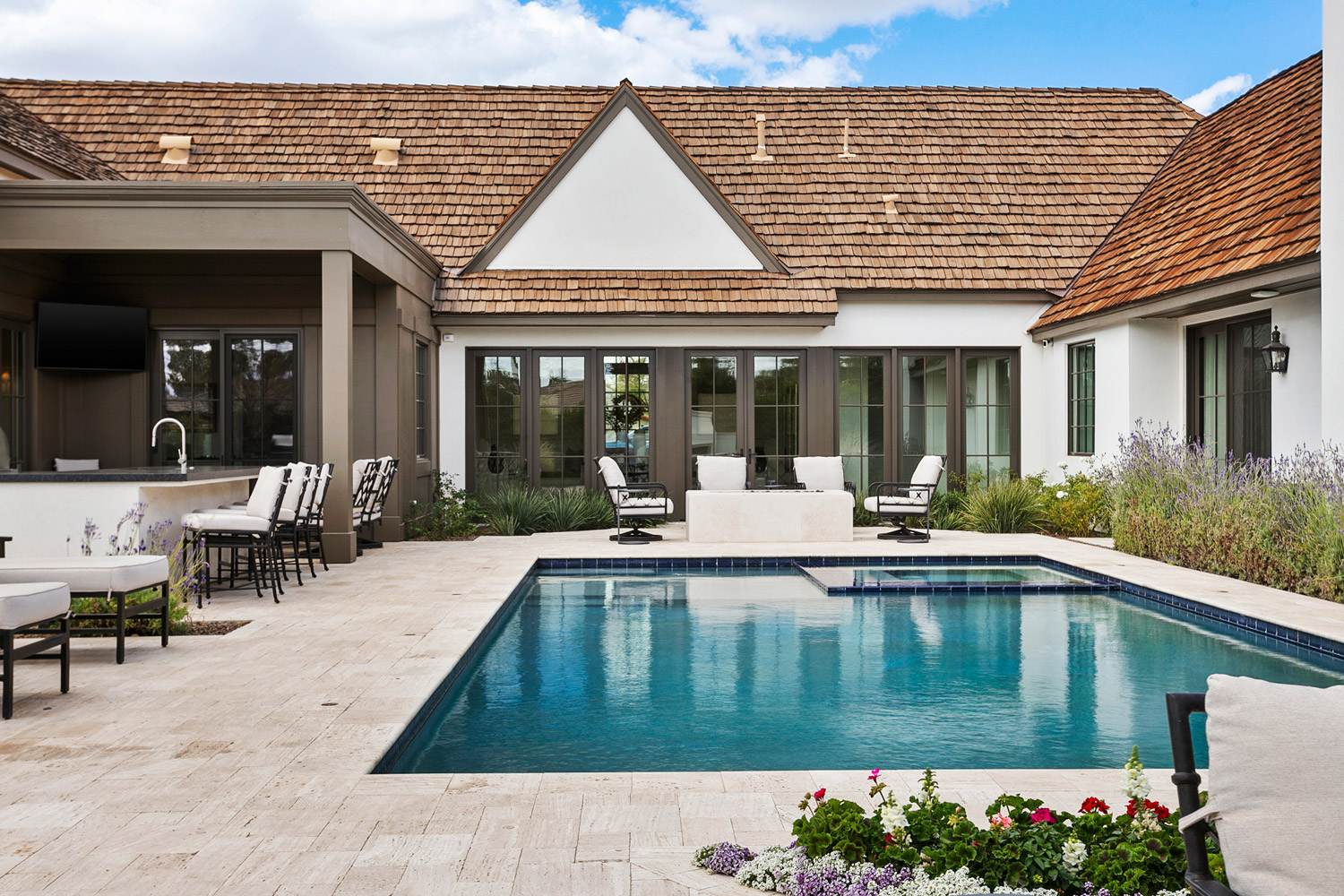 Paradise Valley luxury home exterior with pool