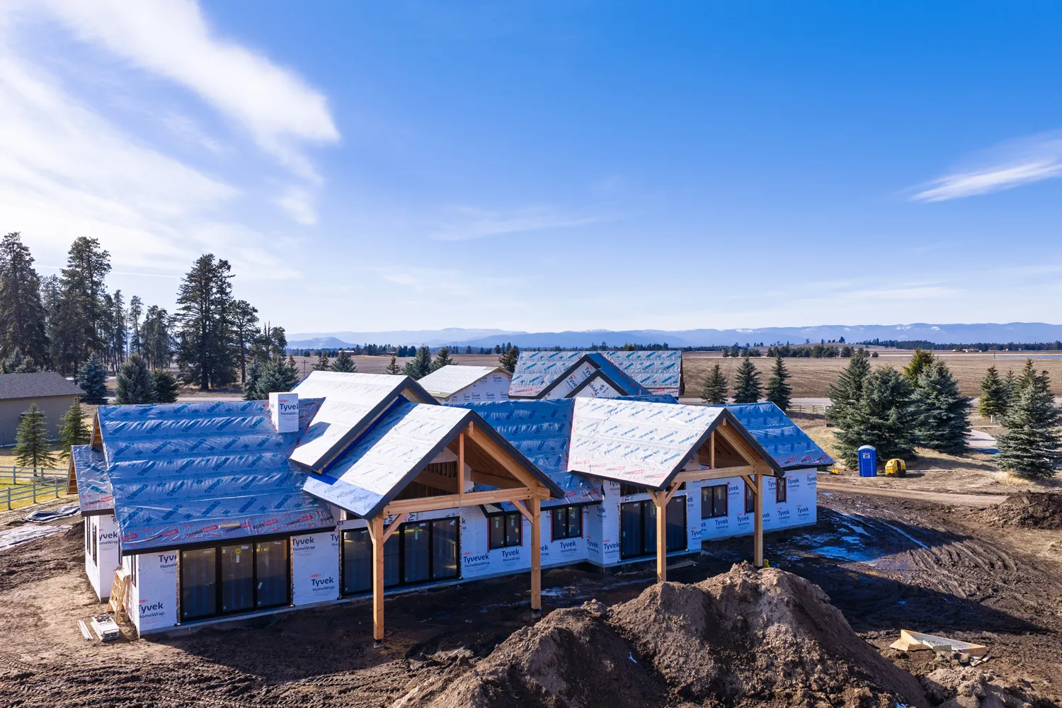 custom home building Montana early stage construction