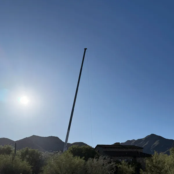 scottsdale home addition crane installation