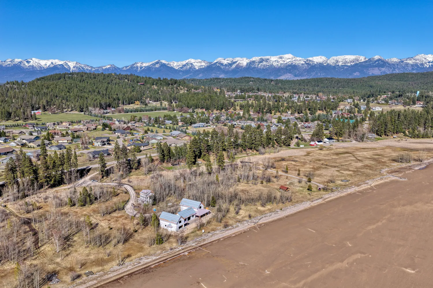 custom home Flathead Lake Montana exterior view