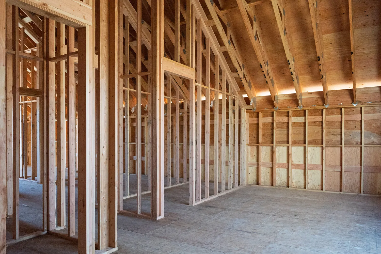 Framing a new home by AllHaus